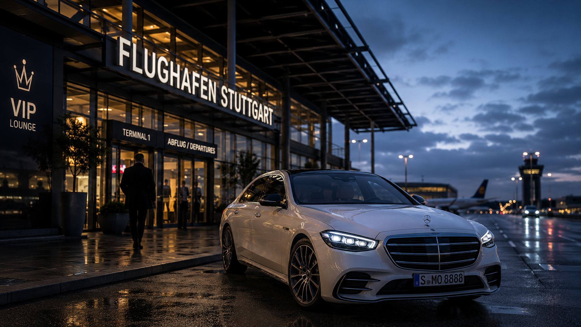 Fahrzeug von Alissa-fahrten am Flughafen Stuttgart